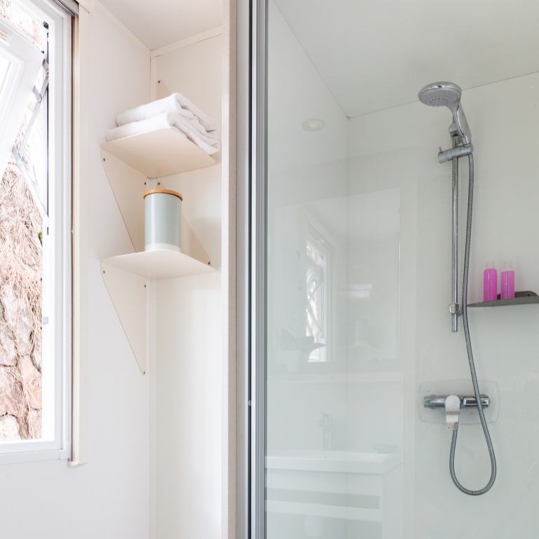 Two bathrooms with shower